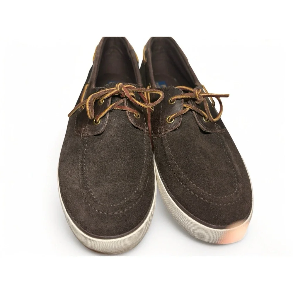 Polo Ralph Lauren Rylander Leather Boat Shoe Brown Men's Size 11.5 Preppy Frat